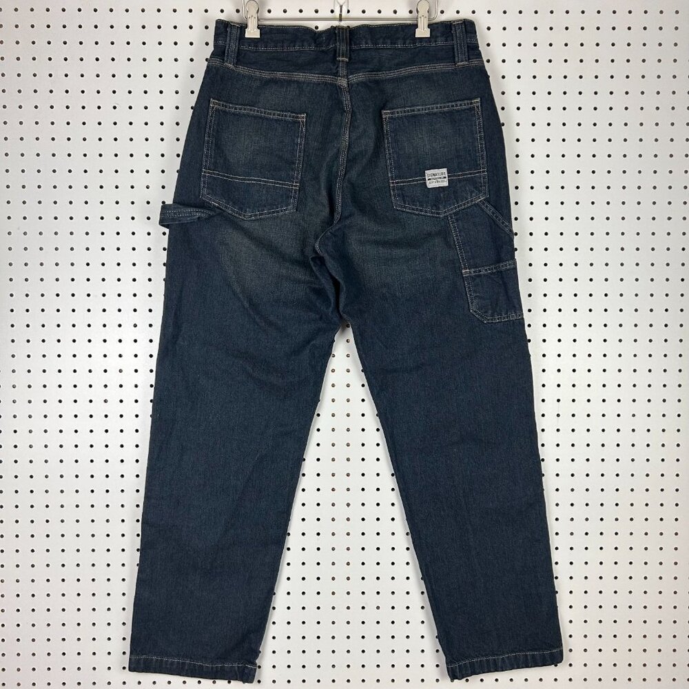 Levi's Carpenter Work Wear Jeans 34x32 Blue Denim Wide Leg Baggy Dark Wash Y2K